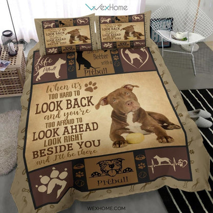 Pitbull Quilt Bedding - Duvet Cover And Pillowcase Set - Unique Design Amazing Gift