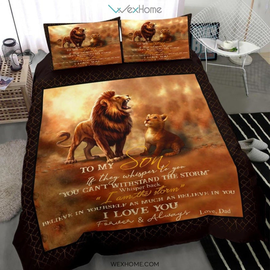 King Lion Bedding - Duvet Cover And Pillowcase Set - Unique Design Amazing Gift