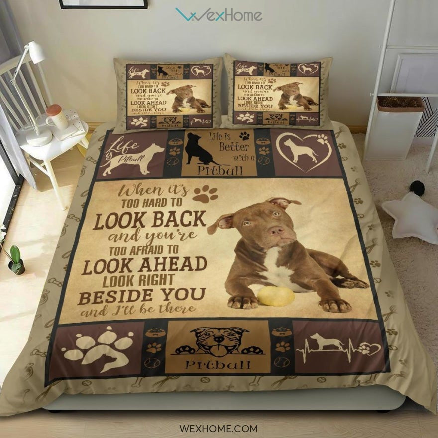 Pitbull Quilt Bedding - Duvet Cover And Pillowcase Set - Unique Design Amazing Gift