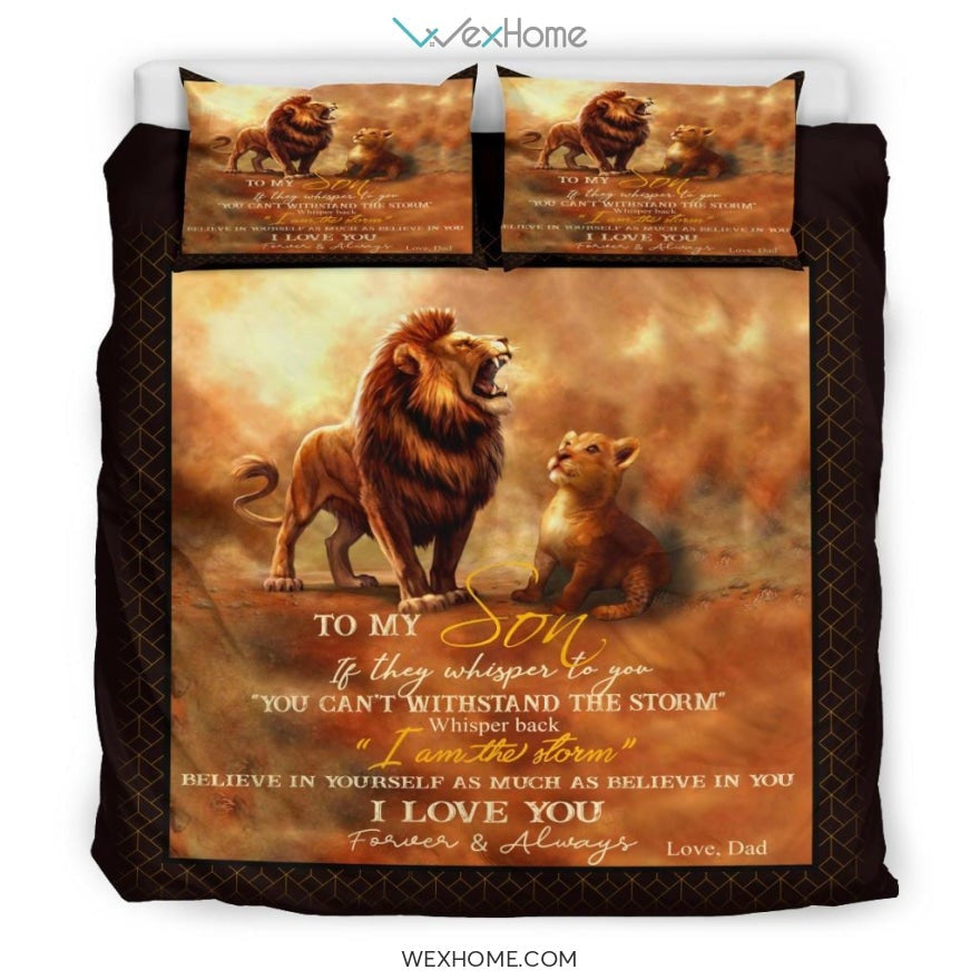 King Lion Bedding - Duvet Cover And Pillowcase Set - Unique Design Amazing Gift