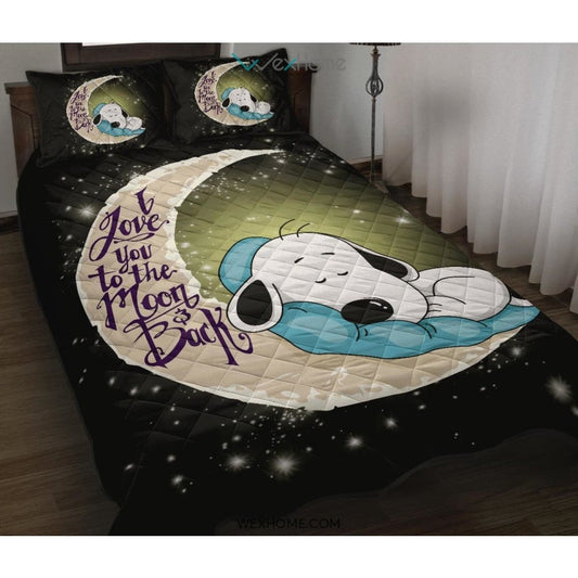 Snoopy To The Moon Quilt Bed Sets - Unique Design Amazing Gift