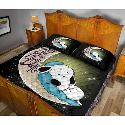Snoopy To The Moon Quilt Bed Sets - Unique Design Amazing Gift