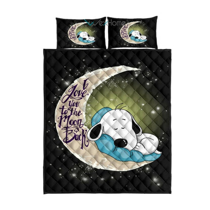 Snoopy To The Moon Quilt Bed Sets - Unique Design Amazing Gift