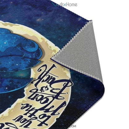 Stitch Cartoon Area Rugs | Stitch I Love You To The Moon And Back