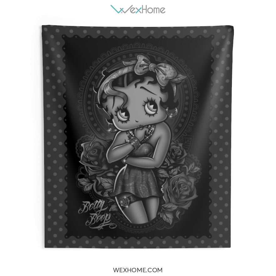 Betty Boop So Beauty With Rose Indoor Wall Tapestries Unique Gift W1020