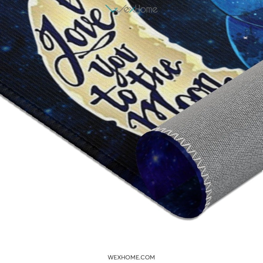 Stitch Cartoon Area Rugs | Stitch I Love You To The Moon And Back