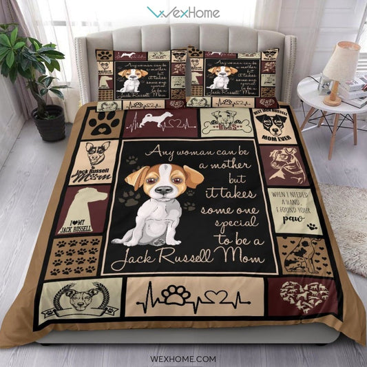 Jack Russell Vq Mom Quilt Bedding - Duvet Cover And Pillowcase Set - Unique Design Amazing Gift