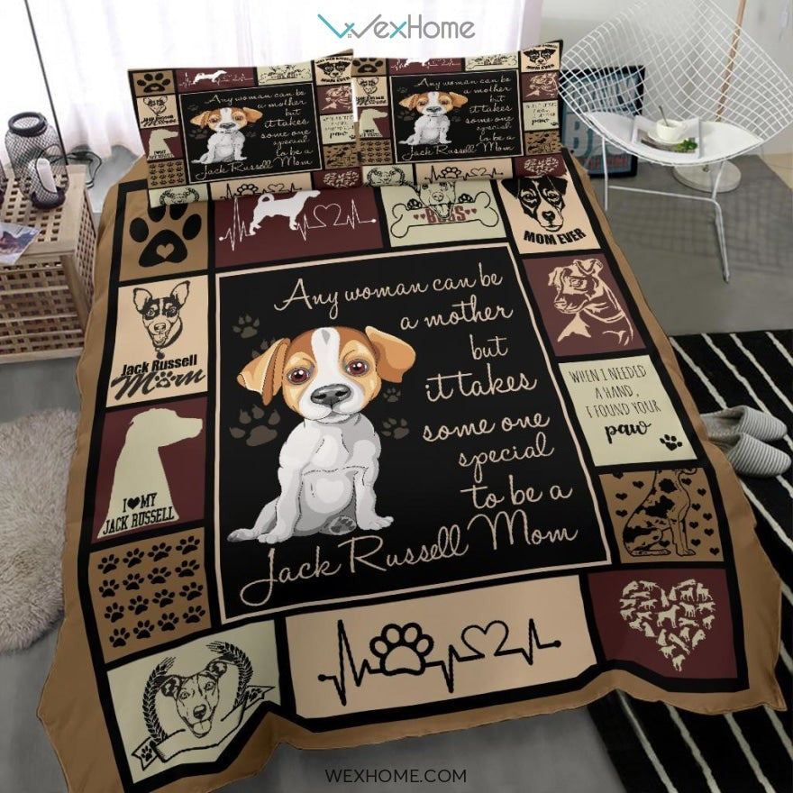 Jack Russell Vq Mom Quilt Bedding - Duvet Cover And Pillowcase Set - Unique Design Amazing Gift
