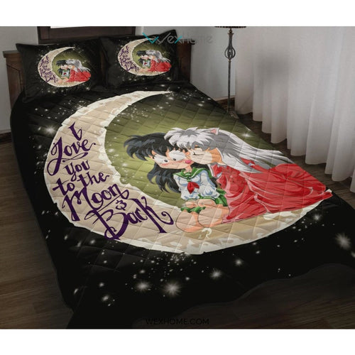 Inuyasha To The Moon Quilt Bed Sets - Unique Design Amazing Gift