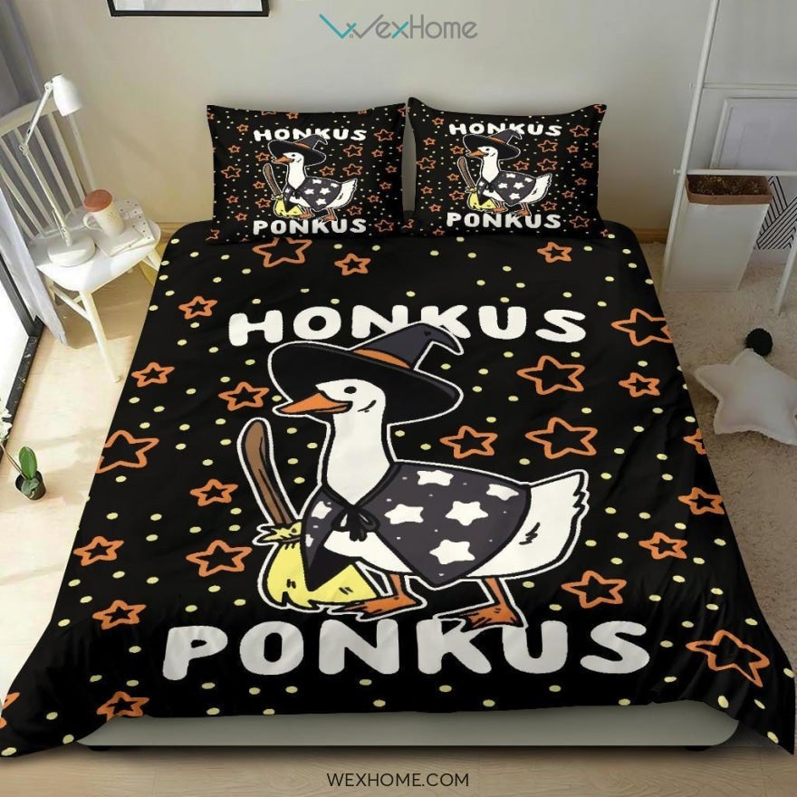 Funny Halloween Witches Duck Cute Honkus Ponkus Bedding