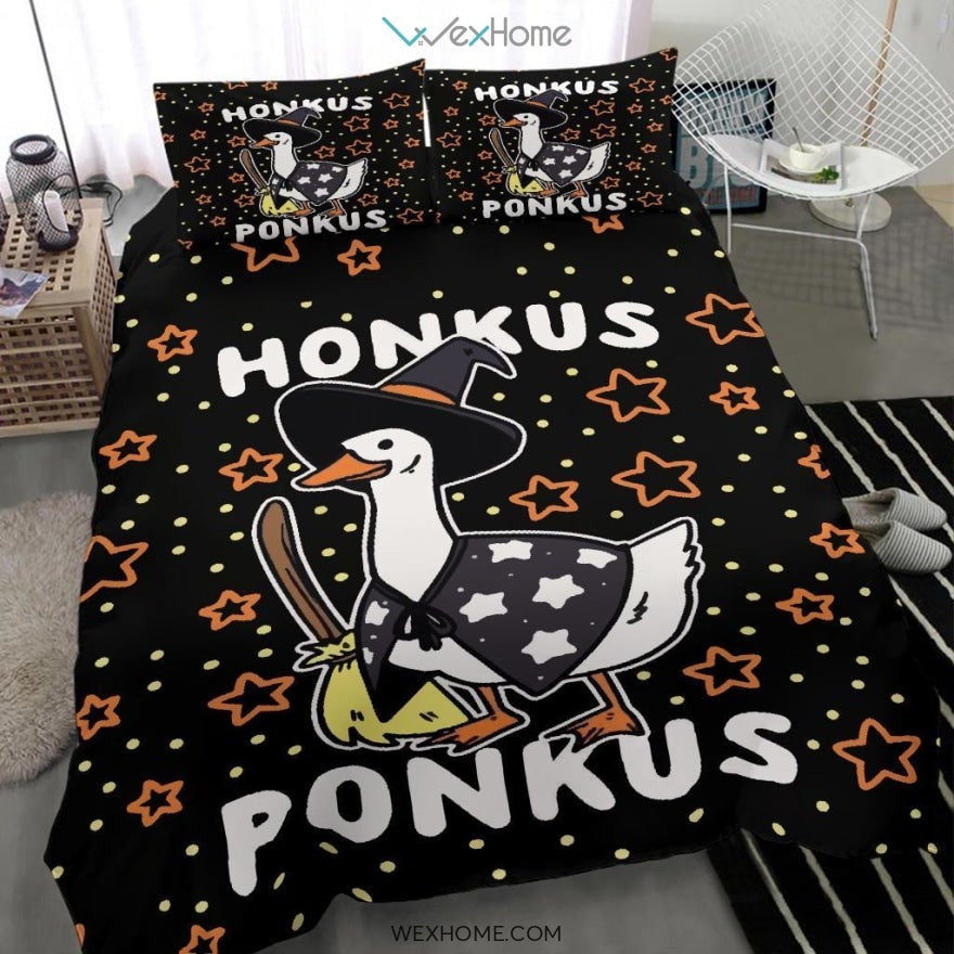 Funny Halloween Witches Duck Cute Honkus Ponkus Bedding