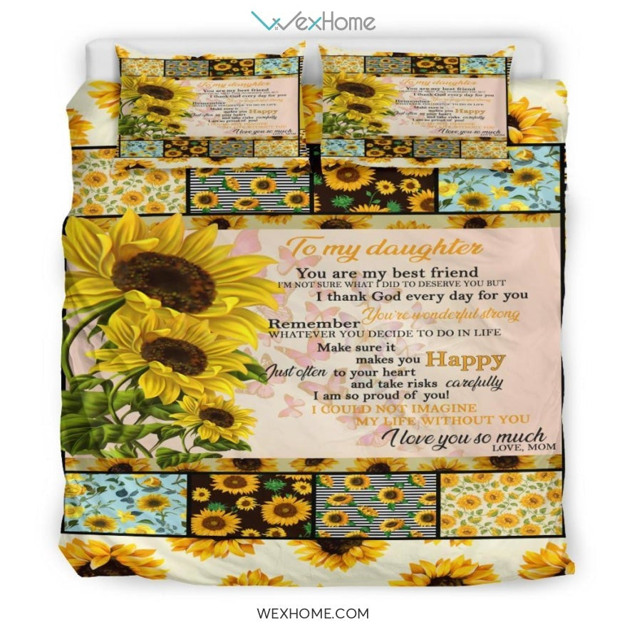 Sunflower Quilt Bedding - Duvet Cover And Pillowcase Set - Unique Design Amazing Gift