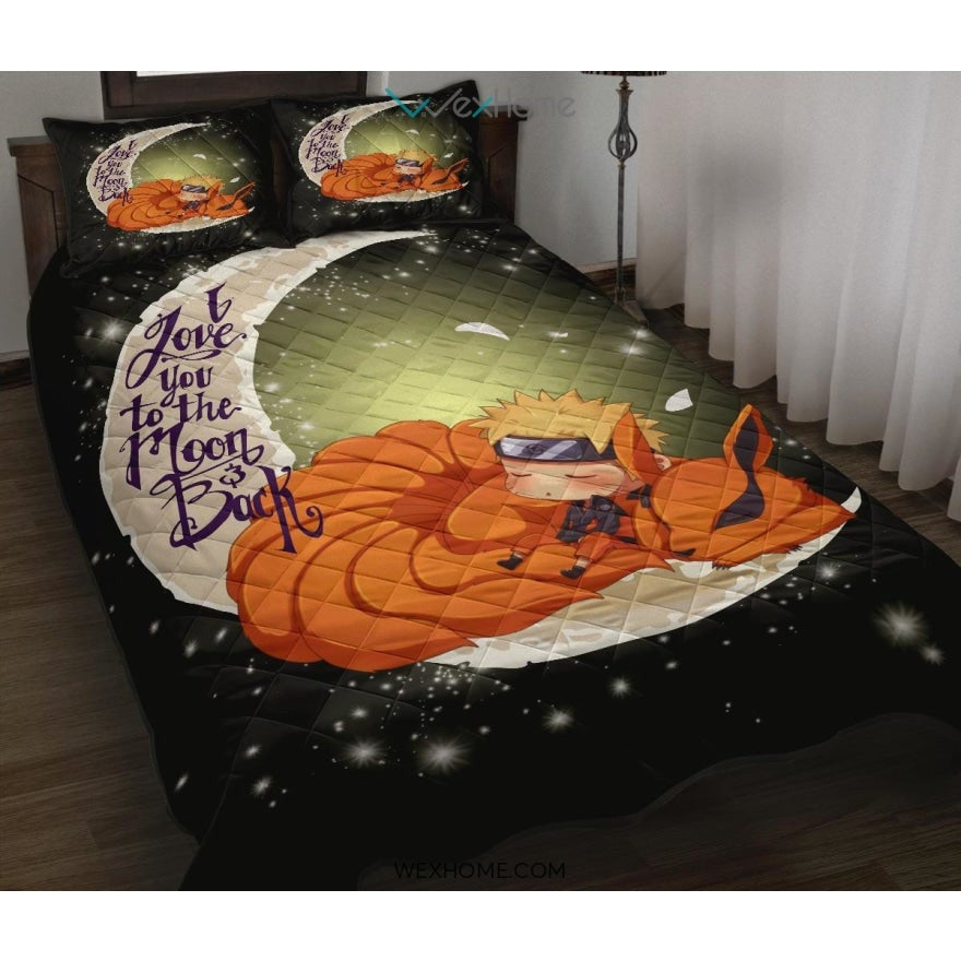 Naruto To The Moon Quilt Bed Sets - Unique Design Amazing Gift