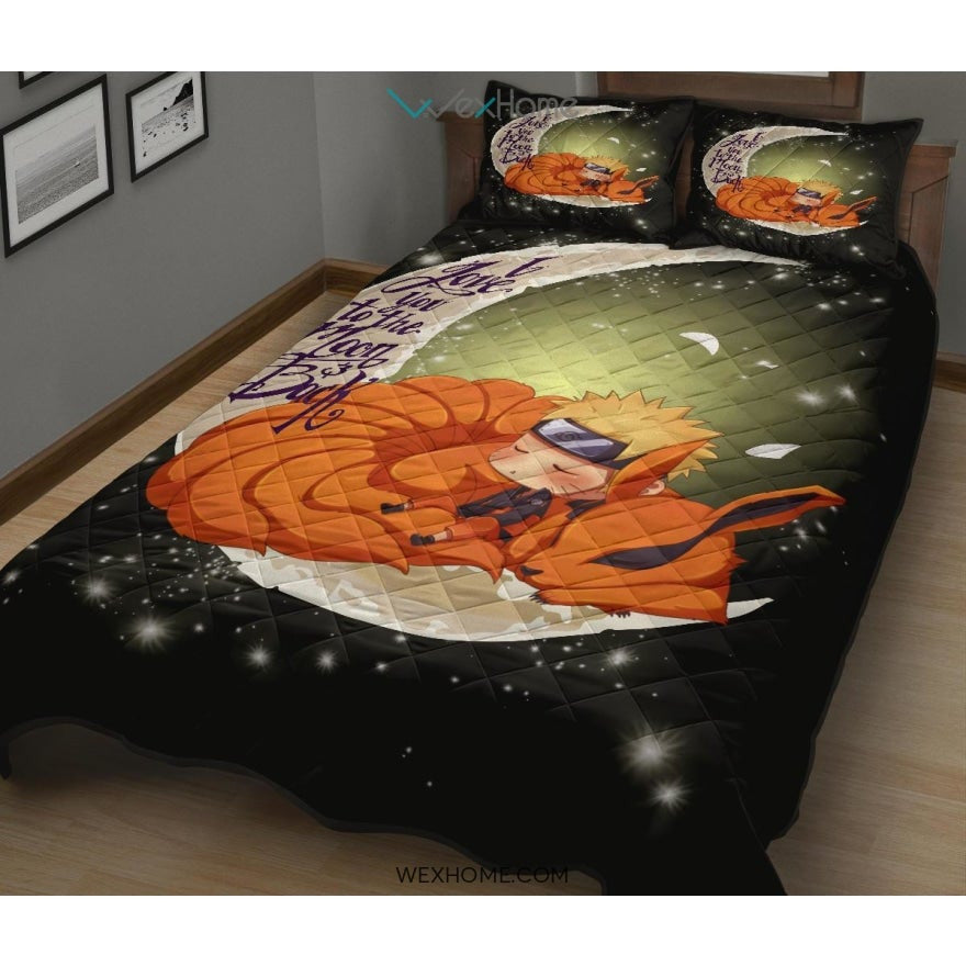 Naruto To The Moon Quilt Bed Sets - Unique Design Amazing Gift