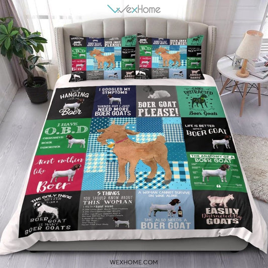 Goat Bedding - Duvet Cover And Pillowcase Set - Unique Design Amazing Gift
