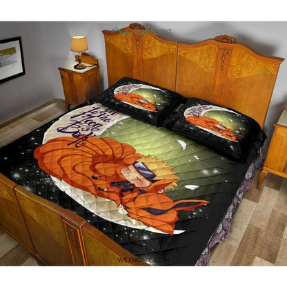 Naruto To The Moon Quilt Bed Sets - Unique Design Amazing Gift