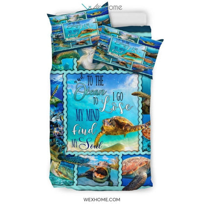 Turtle To The Ocean Bedding - Duvet Cover And Pillowcase Set - Unique Design Amazing Gift