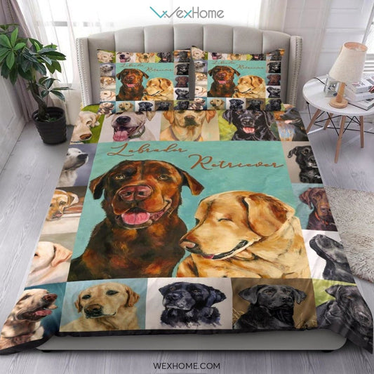 Labrador Retriever Bedding - Duvet Cover And Pillowcase Set - Unique Design Amazing Gift