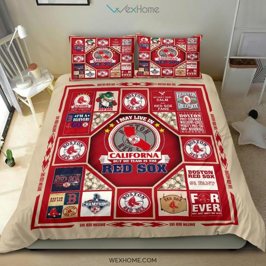 Quilt Red Sox Bedding - Duvet Cover And Pillowcase Set - Unique Design Amazing Gift