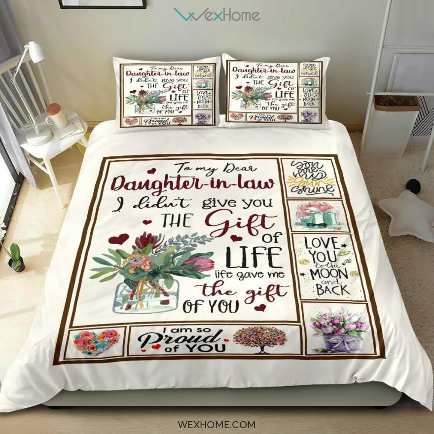 To My Dear Daughter In Law Bedding - Duvet Cover And Pillowcase Set - Unique Design Amazing Gift