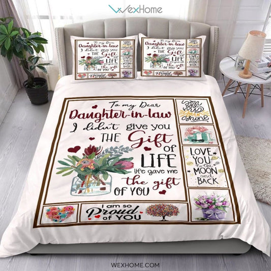 To My Dear Daughter In Law Bedding - Duvet Cover And Pillowcase Set - Unique Design Amazing Gift