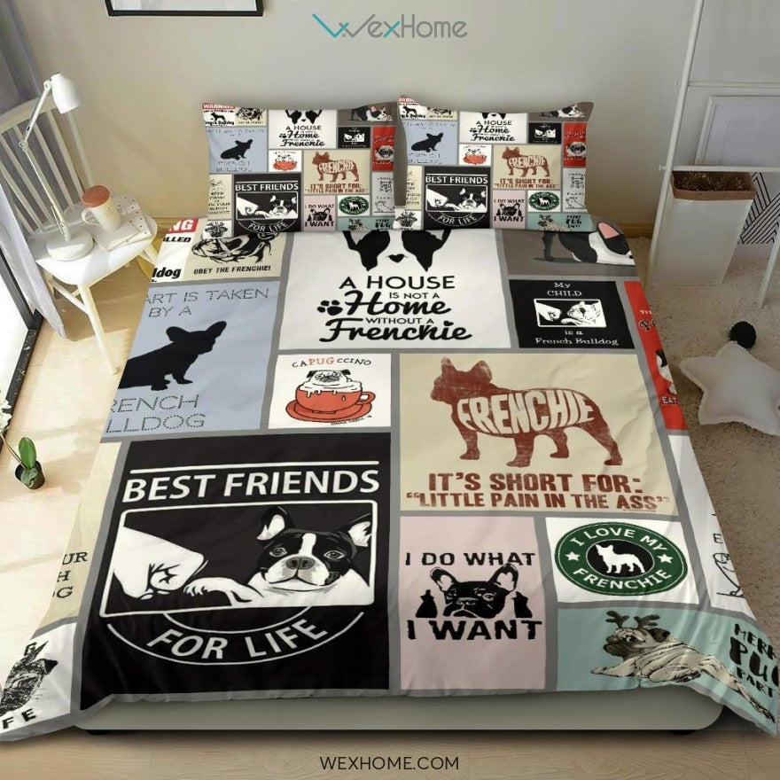 Frenchie Bedding - Duvet Cover And Pillowcase Set - Unique Design Amazing Gift