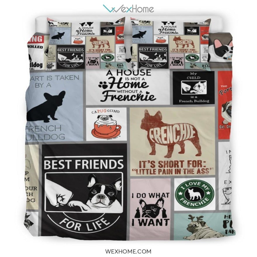 Frenchie Bedding - Duvet Cover And Pillowcase Set - Unique Design Amazing Gift