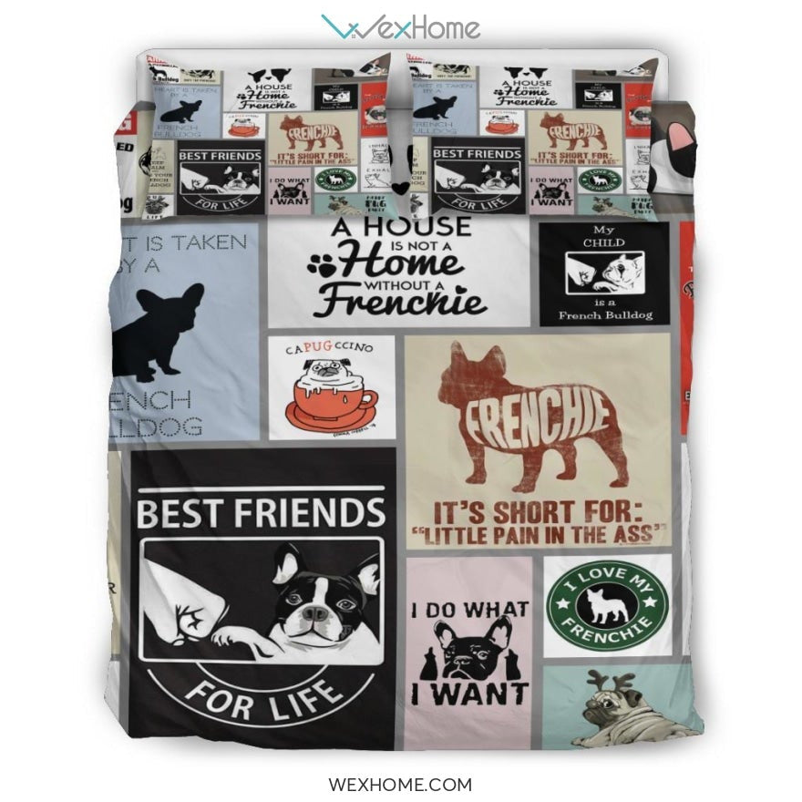 Frenchie Bedding - Duvet Cover And Pillowcase Set - Unique Design Amazing Gift