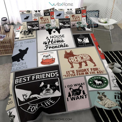 Frenchie Bedding - Duvet Cover And Pillowcase Set - Unique Design Amazing Gift