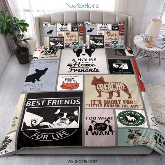 Frenchie Bedding - Duvet Cover And Pillowcase Set - Unique Design Amazing Gift