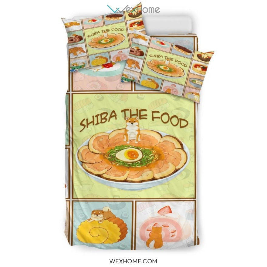 Shiba The Food Bedding - Duvet Cover And Pillowcase Set - Unique Design Amazing Gift