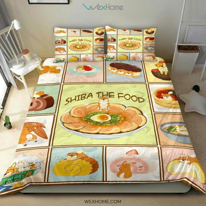 Shiba The Food Bedding - Duvet Cover And Pillowcase Set - Unique Design Amazing Gift