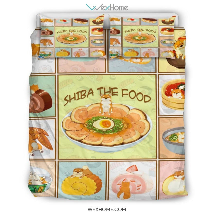 Shiba The Food Bedding - Duvet Cover And Pillowcase Set - Unique Design Amazing Gift