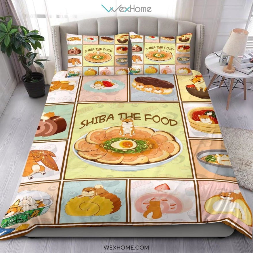 Shiba The Food Bedding - Duvet Cover And Pillowcase Set - Unique Design Amazing Gift