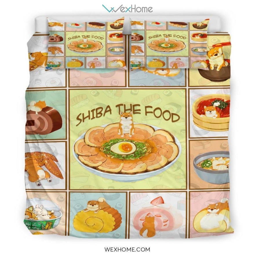 Shiba The Food Bedding - Duvet Cover And Pillowcase Set - Unique Design Amazing Gift