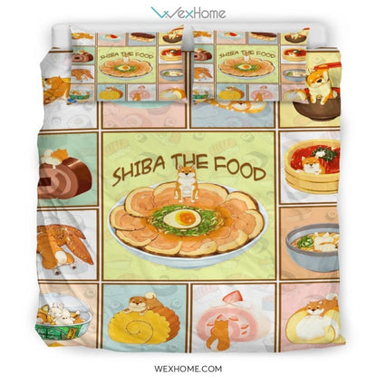 Shiba The Food Bedding - Duvet Cover And Pillowcase Set - Unique Design Amazing Gift