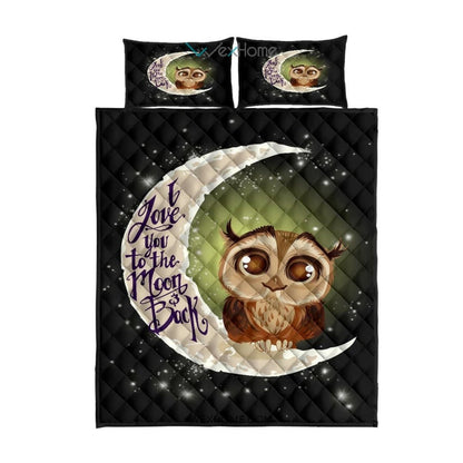 Owl To The Moon Quilt Bed Sets - Unique Design Amazing Gift