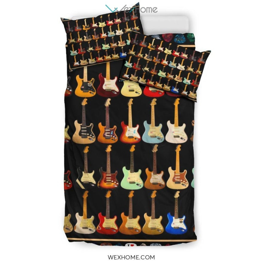 Guitar Bedding - Duvet Cover And Pillowcase Set - Unique Design Amazing Gift