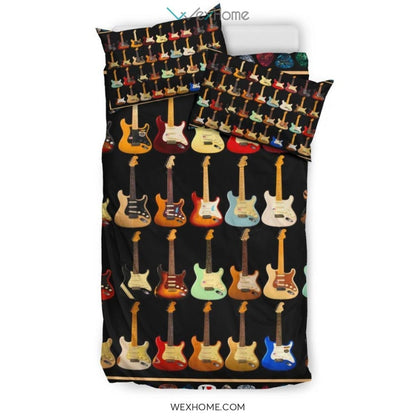 Guitar Bedding - Duvet Cover And Pillowcase Set - Unique Design Amazing Gift