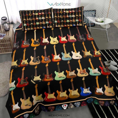 Guitar Bedding - Duvet Cover And Pillowcase Set - Unique Design Amazing Gift