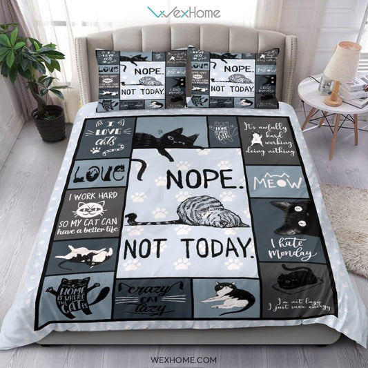 Cat Quilt Bedding - Duvet Cover And Pillowcase Set - Unique Design Amazing Gift