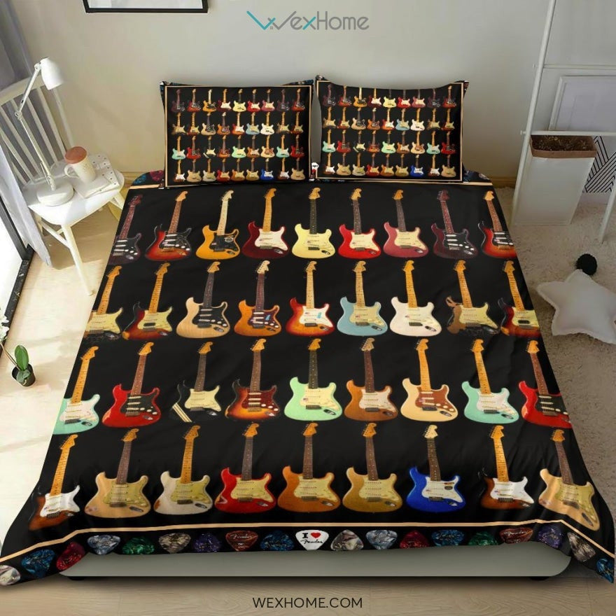 Guitar Bedding - Duvet Cover And Pillowcase Set - Unique Design Amazing Gift