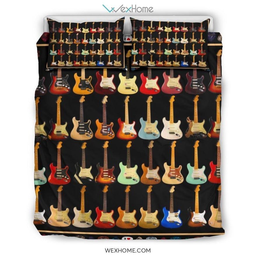 Guitar Bedding - Duvet Cover And Pillowcase Set - Unique Design Amazing Gift