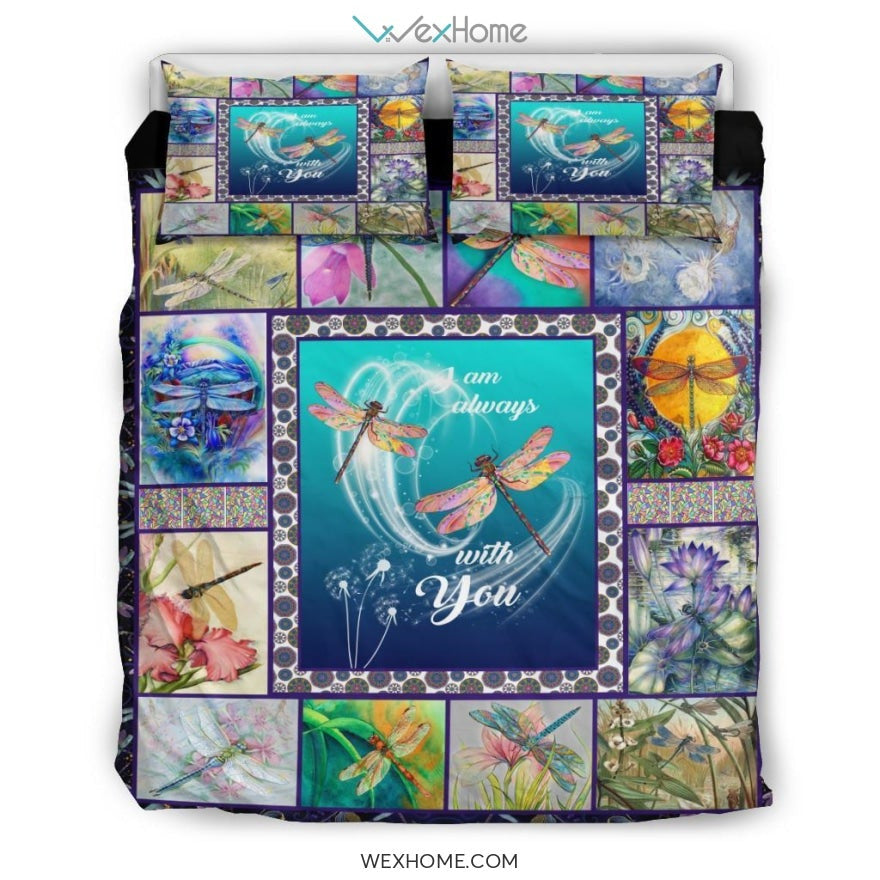 Dragonfly Quilt Bedding - Duvet Cover And Pillowcase Set - Unique Design Amazing Gift