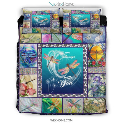 Dragonfly Quilt Bedding - Duvet Cover And Pillowcase Set - Unique Design Amazing Gift