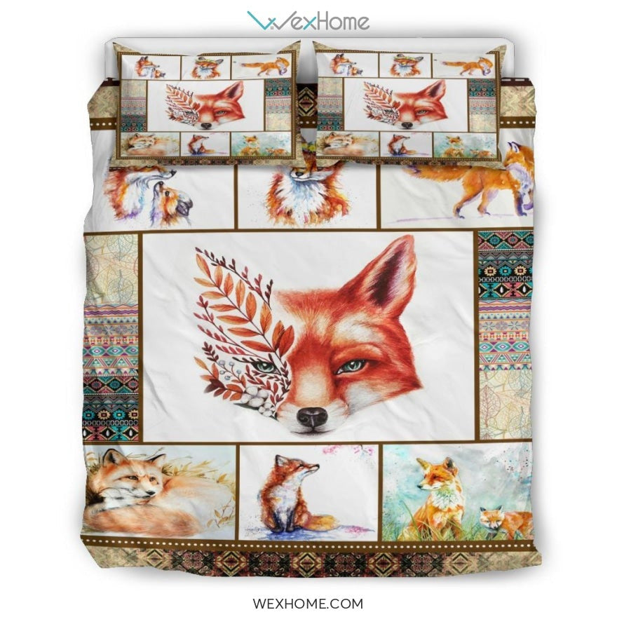 Foxes Bedding - Duvet Cover And Pillowcase Set - Unique Design Amazing Gift