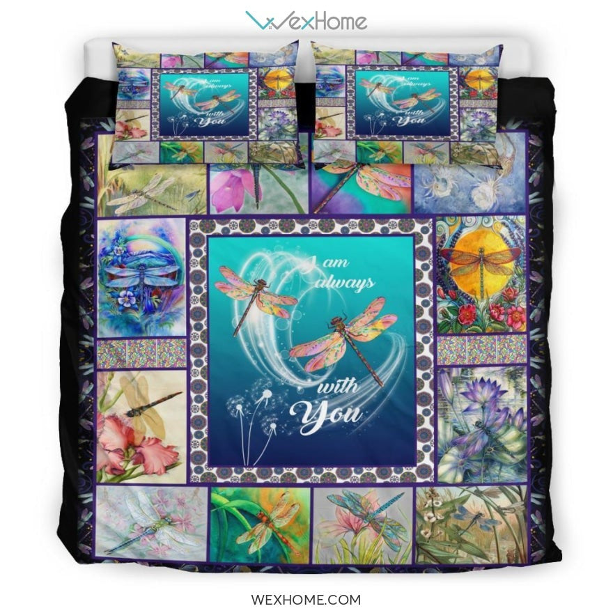 Dragonfly Quilt Bedding - Duvet Cover And Pillowcase Set - Unique Design Amazing Gift