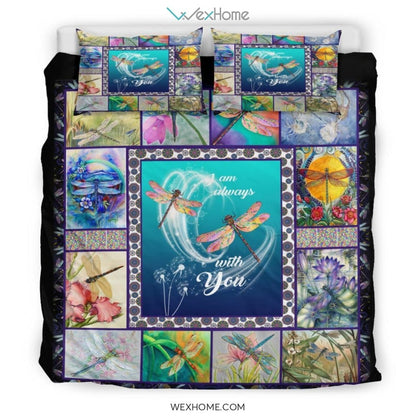 Dragonfly Quilt Bedding - Duvet Cover And Pillowcase Set - Unique Design Amazing Gift