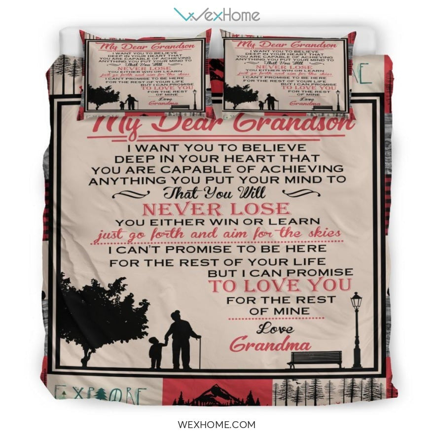 Quilt Grandma Bedding - Duvet Cover And Pillowcase Set - Unique Design Amazing Gift