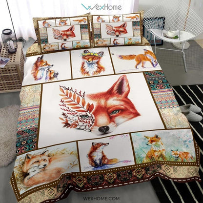 Foxes Bedding - Duvet Cover And Pillowcase Set - Unique Design Amazing Gift
